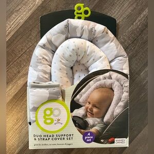 Goldbug Duo Baby Head Support & Strap Cover Set